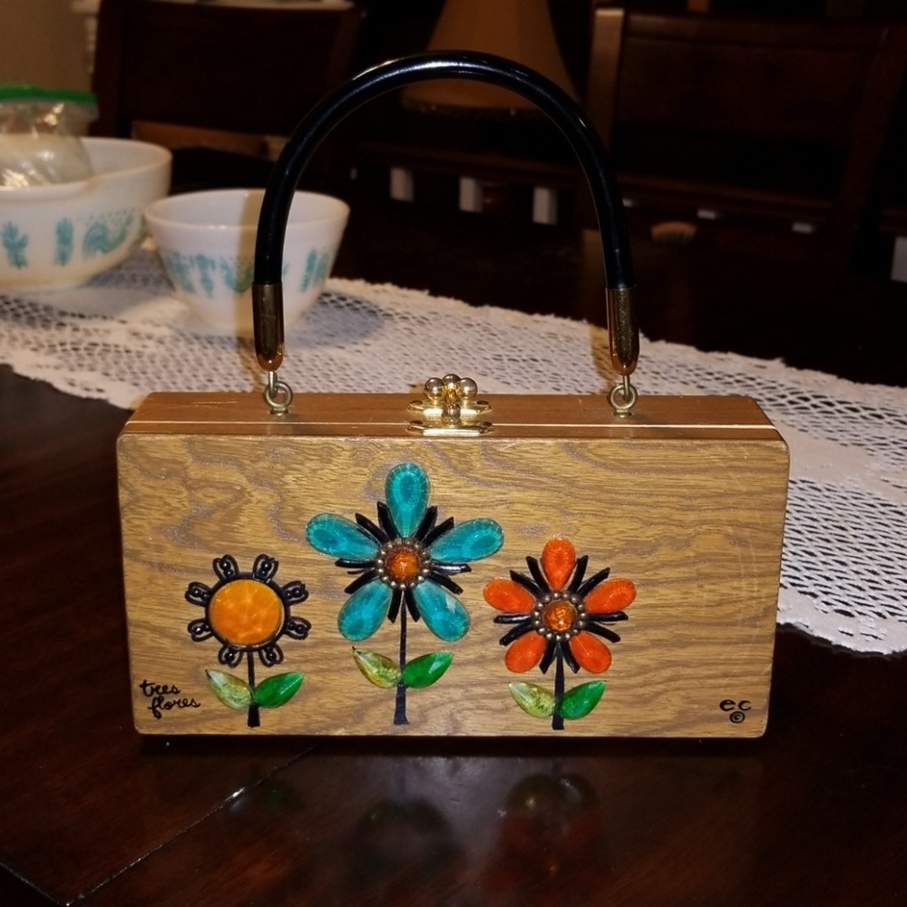 Vintage Enid Collins Original Box Bag Tres Flores